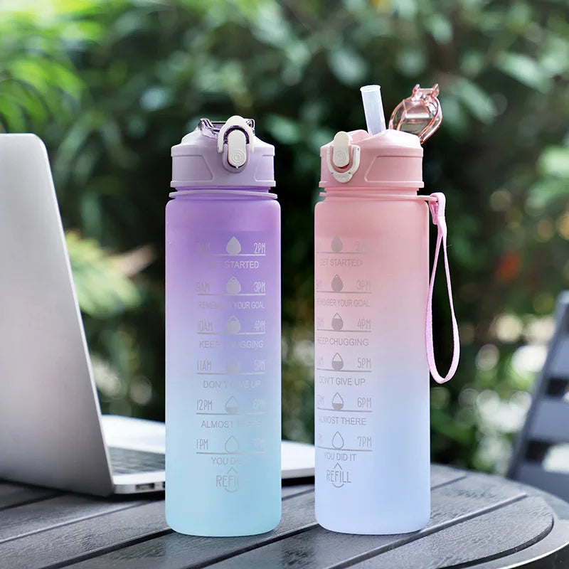 HydraFlow Motivational Water Bottle - 900ml