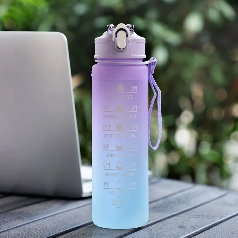 HydraFlow Motivational Water Bottle - 900ml